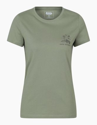 Mountain Warehouse Womens Mountain Warehouse Womens/Ladies Peak District Mountain Scene T-Shirt - Green - Size: 16