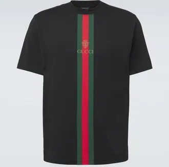 Gucci Camiseta de algod&oacute;n con Web