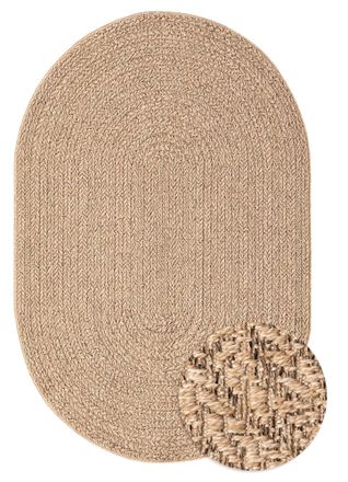 Merinos Teppich »Kenzy 2« 10 mm Höhe robuster In- und Outdoor Teppich im natürlichen Jute-Look, wetterfest