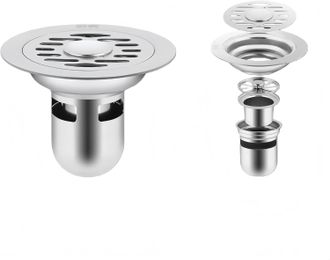 OEM Tap&oacute;n De Drenaje Redondo De Acero Inoxidable, Drenaje Eficiente, F&aacute;cil De Limpiar, N&uacute;cleo De Recolecci&oacute;n De Agua Profunda, 12 Cm, Doble Funci&oacute;n