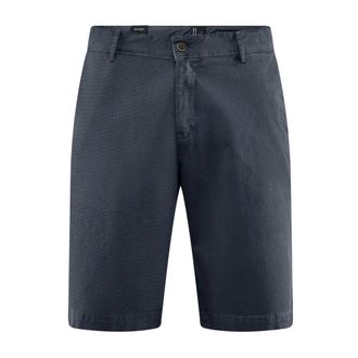 Bomboogie Casual Shorts, male, Blue, Size: W30 Chino bermuda in gabardine with micro print