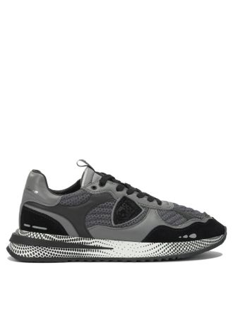 Philippe Model Grijze Mesh En Leren Sneakers
