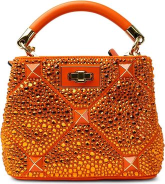 Valentino Garavani Shopper verfraaid met studs - Oranje