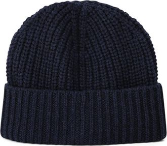 Iris Von Arnim Cashmere Beanie - Heren - Hoeden - Blauw - ONE Size - Kasjmier - Accessoires