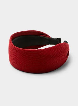 Simons Womens Solid ribbed jersey wide headband