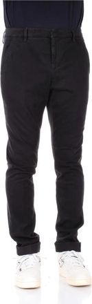 Dondup Stijlvolle Slim-Fit Broek - Heren - Slim Fit Broeken - Zwart - W33 - Katoen - Broeken
