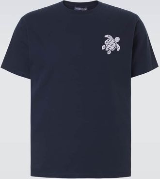 Vilebrequin Embroidered cotton jersey T-shirt