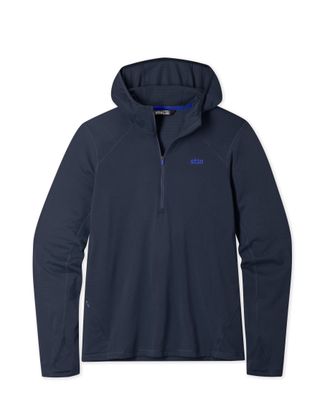 Stio | Mens Trax Power Grid Half Zip Hoodie, Size Extra Large in Mountain Shadow