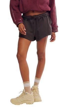 Free People FP Movement High Press High Rise Cotton Shorts in Chocolate at Nordstrom, Size X-Small