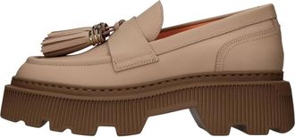 Santoni Mocassins - Dames - Loafers - Beige - 40 EU - Leer - Schoenen