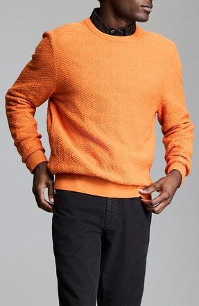 Billy Reid Geo Links Cotton Sweater in Sunset at Nordstrom, Size X-Small