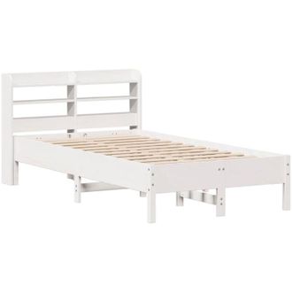 vidaXL Estructura Cama Sin Colch&oacute;n Madera Maciza Pino Blanca 100x200cm Vidaxl
