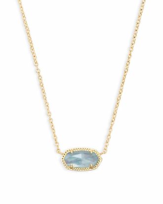 Kendra Scott Womens Elisa Pendant Necklace In Light Blue Illusion