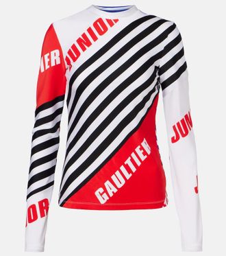 Jean Paul Gaultier Logo striped jersey T-shirt
