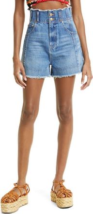 Ulla Johnson Nonstretch Denim Cutoff Shorts in Danube Medium Indigo Wash at Nordstrom, Size 30