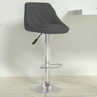 vidaXL Taburete De Cocina De Terciopelo Gris Oscuro Vidaxl