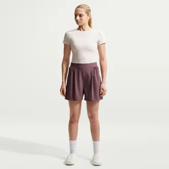 Nike Womens 24.7 PerfectStretch Dri-FIT High-Waisted Shorts in Purple | IB9184-502