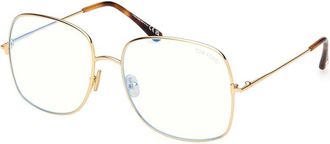 Tom Ford Blue Light Block Square Ladies Eyeglasses FT6048-B 030 59
