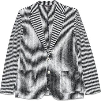 Circolo 1901 Blauwe knoopjas met zakken - Heren - Blazers - Blauw - S - Jassen