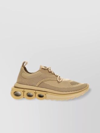 Ferragamo nima mesh perforated sneakers with pull tab