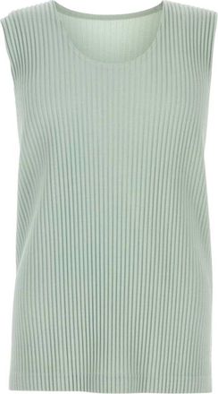 Issey Miyake Top de Tirantes Pliss&eacute; - Tops - Mujer - Verde - L