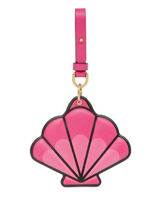 Moncler leather keyring - women - Calf Leather - One Size - Pink