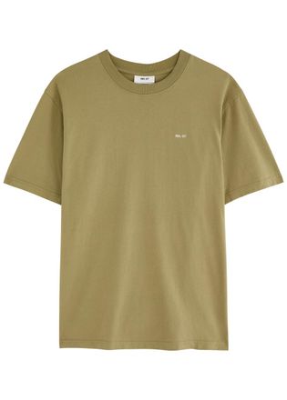 Nn.07 Adam Logo Cotton T-shirt - Green - L