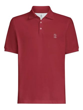 Brunello Cucinelli logo-embroidered piqu&eacute; polo shirt - men - Cotton - 3XL