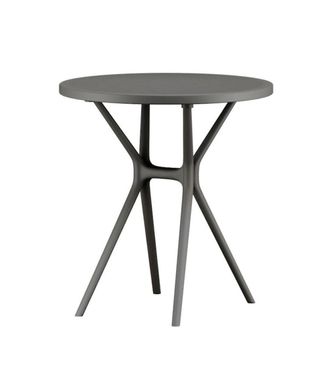 Home Heavenly Pack de 2 mesas auxiliares de polipropileno en gris 75 x 65 x 65 cm