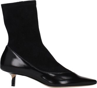 Jacquemus Black Leather Ankle Womens Boots