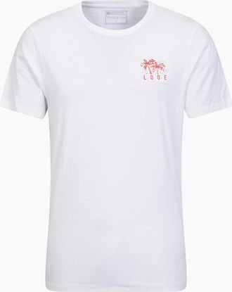 Mountain Warehouse Mens Mountain Warehouse Mens Looe Printed Organic T-Shirt - White - Size: 46