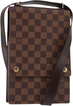 Louis Vuitton Pre-owned Cross Body Bags, female, Brown, Size: ONE SIZE Pre-owned Vintage Canvas Cross Body Bag