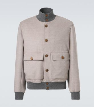 Brunello Cucinelli Bomber in lana con cashmere