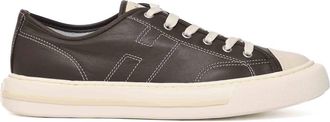 Hogan Rebel Sneakers In Brown Leather