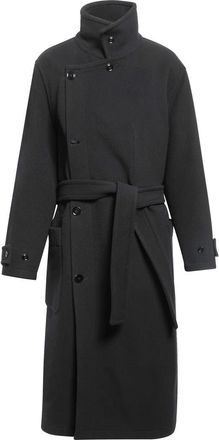 Christophe Lemaire Double Face Wool Wrap Coat in Black at Nordstrom, Size X-Large