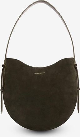 Victoria Beckham Abgerundete Schultertasche aus Wildleder The Dia