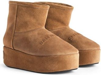 Balenciaga Alaska Platform Bootie in 2200 Brown/White at Nordstrom, Size 11Us