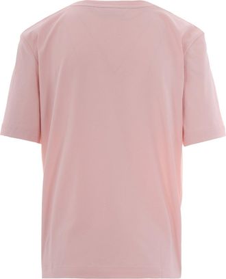 Lacoste Womens T-Shirt V Relaxed Rose Cotton T-Shirts & Jerseys