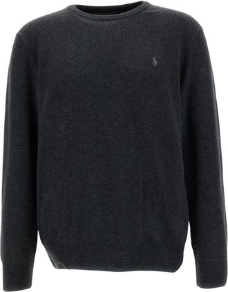 Polo Ralph Lauren Trui met ronde hals - Heren - Ronde hals truien - Grijs - L - Wol - Truien & Vesten