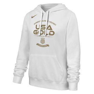 Nike Womens USA Olympic Team 2026 Club Fleece Hoodie in White | W31582P533USAH-WHT