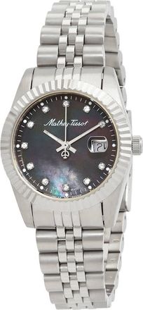 Mathey-Tissot Mathy III MOP Quartz Black Dial Ladies Watch D910AN