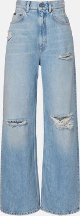 Dolce & Gabbana Distressed wide-leg jeans
