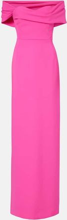 Carolina Herrera Sofia crepe bustier gown