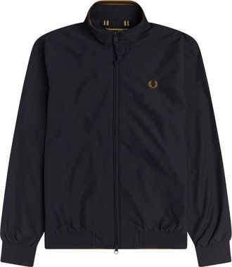 Fred Perry Sportief nylon jack met kenmerkende bies - Heren - Zomerjassen - Blauw - M - Nylon - Jassen