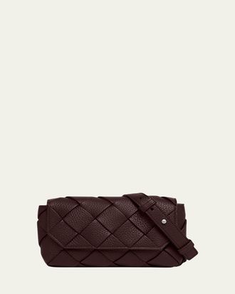 Bottega Veneta Mens Diago Intreccio Leather Belt Bag