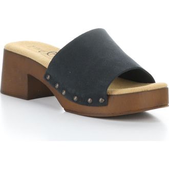 Bos. & Co. Marly Platform Slide Sandal in Black Suede at Nordstrom Rack, Size 10-10.5Us / 41Eu