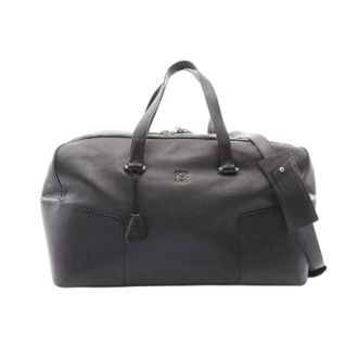 Loewe Vintage, unisex, Zwart, ONE Size, Leer, Pre-owned Anagram 2Way Boston Bag