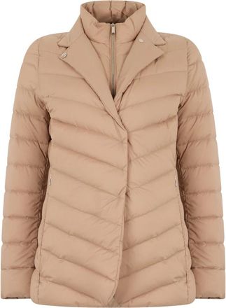 Moorer Faenza Padded Jacket - Dames - Gewatteerde jassen - Beige - XS - Leer - Jassen