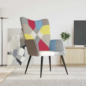 vidaXL Silla De Relax De Tela Patchwork Vidaxl
