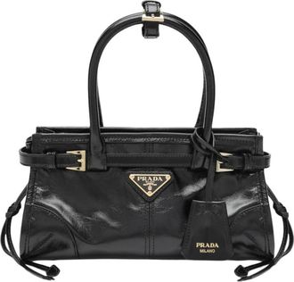 Prada Bonnie Mini - Dames - Handtassen - Zwart - ONE Size - Leer - Tassen